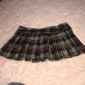 Lip Service Plaid Pleated Skirt